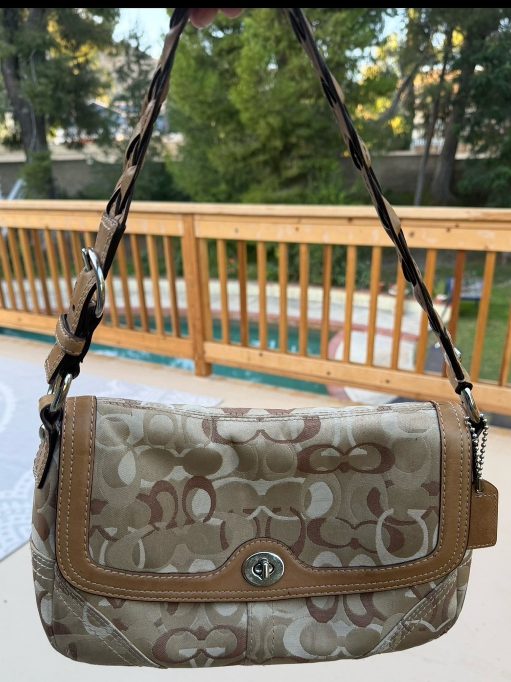 Coach Soho Optic Signature Flap Shoulder Bag (Style #10993).